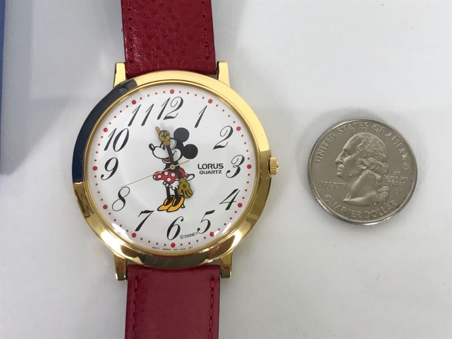 Collection Of (4) Character Watches: Donald Duck Pedre, Mickey Mouse Pedre, Minnie Mouse Pedre And Lorus Minnie Mouse Watch [Photo 18]