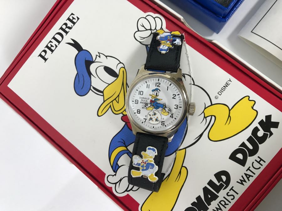 Collection Of (4) Character Watches: Donald Duck Pedre, Mickey Mouse Pedre, Minnie Mouse Pedre And Lorus Minnie Mouse Watch [Photo 4]