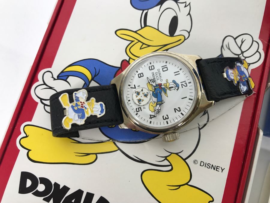 Collection Of (4) Character Watches: Donald Duck Pedre, Mickey Mouse Pedre, Minnie Mouse Pedre And Lorus Minnie Mouse Watch [Photo 3]