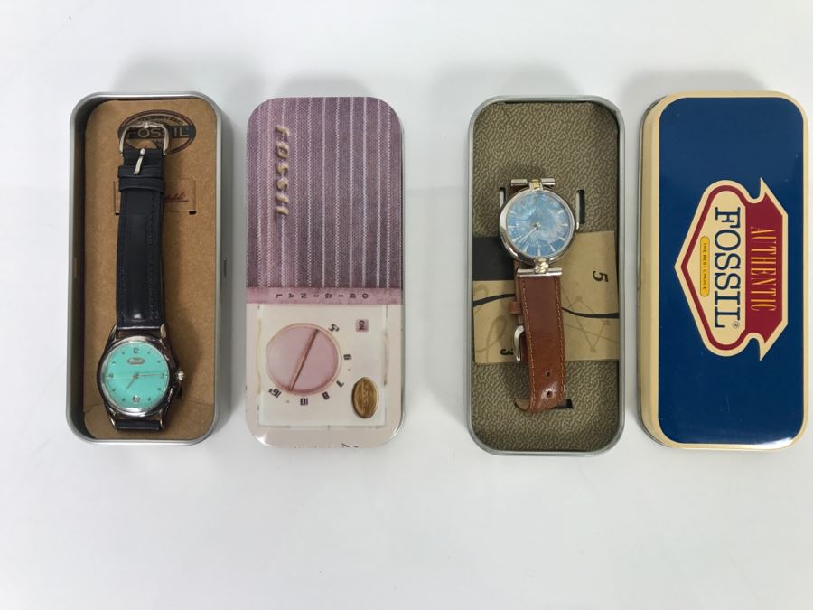 Pair Of Fossill Watches In Boxes [Photo 1]