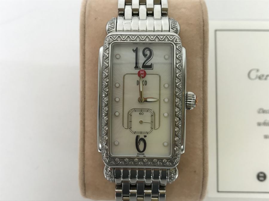 MICHELE Luxury Sapphire Crystal DECO Ladies Watch MW06E01 [Photo 9]