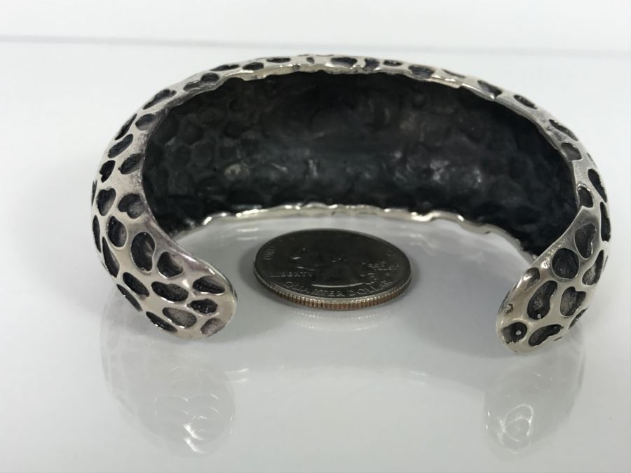 14K Gold And Sterling Silver Panther Bracelt DLM 85.5g [Photo 7]