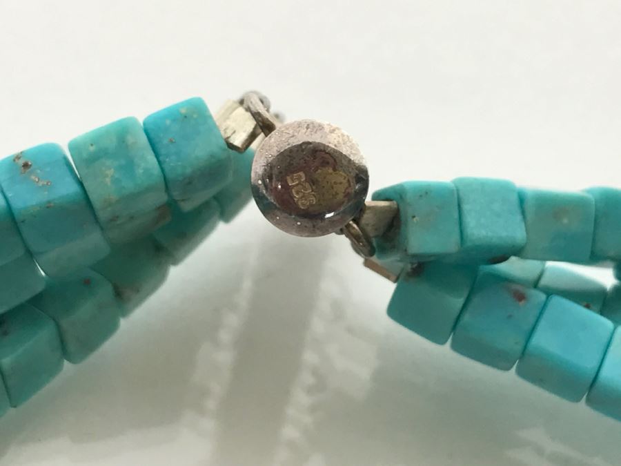 Sterling Silver And Turquoise Bead Necklace [Photo 8]