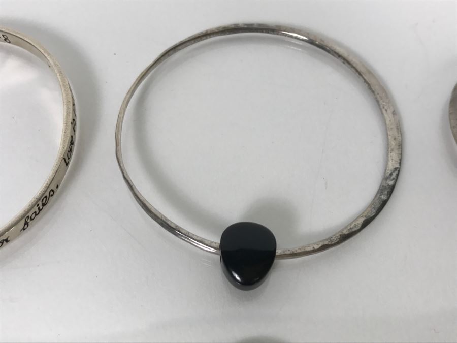 Set Of (6) Sterling Silver Bracelets 118.7g [Photo 7]