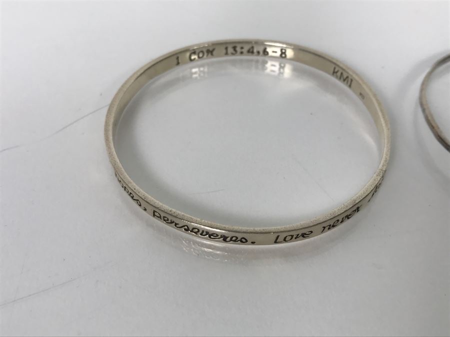 Set Of (6) Sterling Silver Bracelets 118.7g [Photo 11]