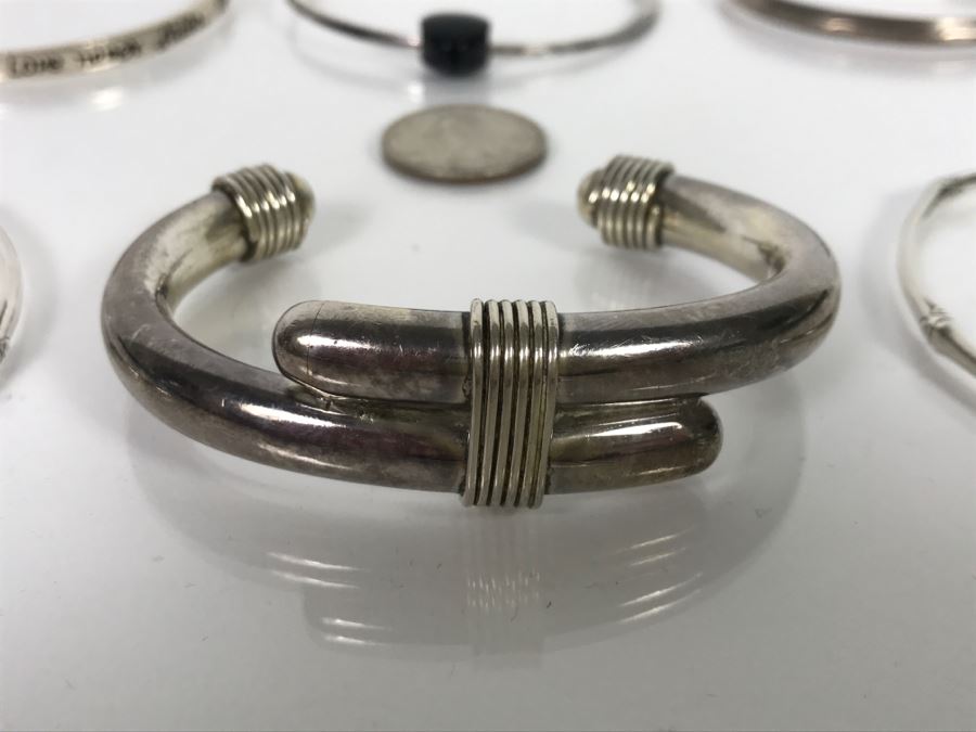 Set Of (6) Sterling Silver Bracelets 118.7g