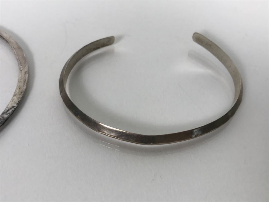 Set Of (6) Sterling Silver Bracelets 118.7g [Photo 9]