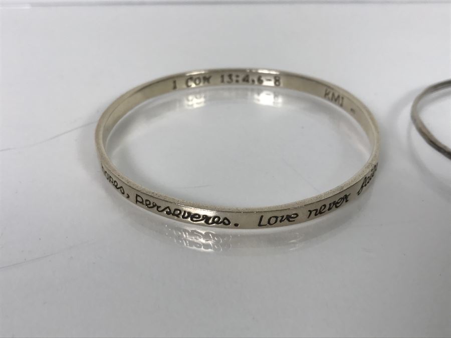 Set Of (6) Sterling Silver Bracelets 118.7g [Photo 10]