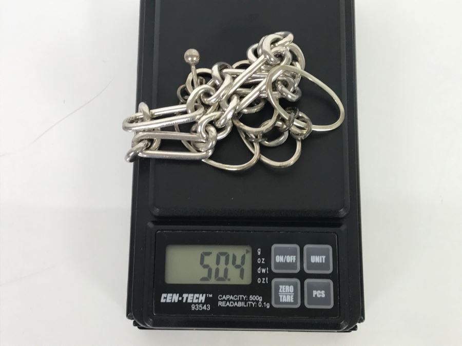 Pair Of Sterling Silver Bracelets 50.4g [Photo 5]