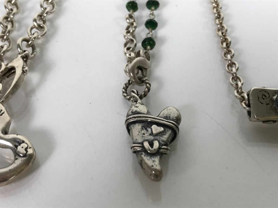 Set Of (5) Sterling Silver Necklaces And (4) Sterling Silver Pendants 130.6g TW [Photo 6]