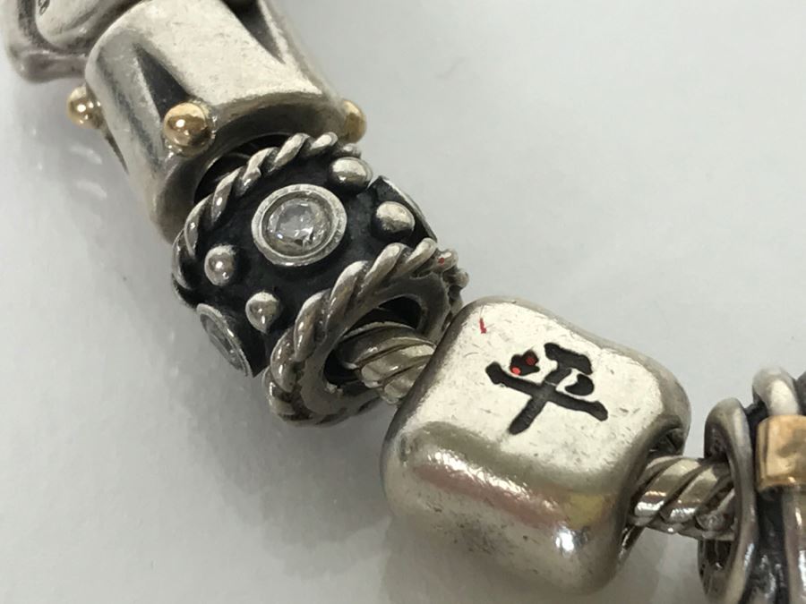 Sterling Silver PANDORA Charm Bracelet 94.7g [Photo 3]