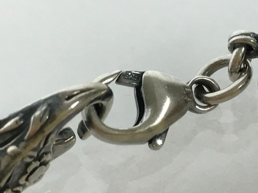Sterling Silver Charm Bracelet With Dragon Serpent 81.9g [Photo 16]