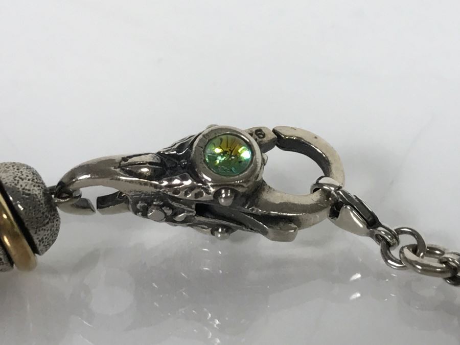 Sterling Silver Charm Bracelet 82.1g