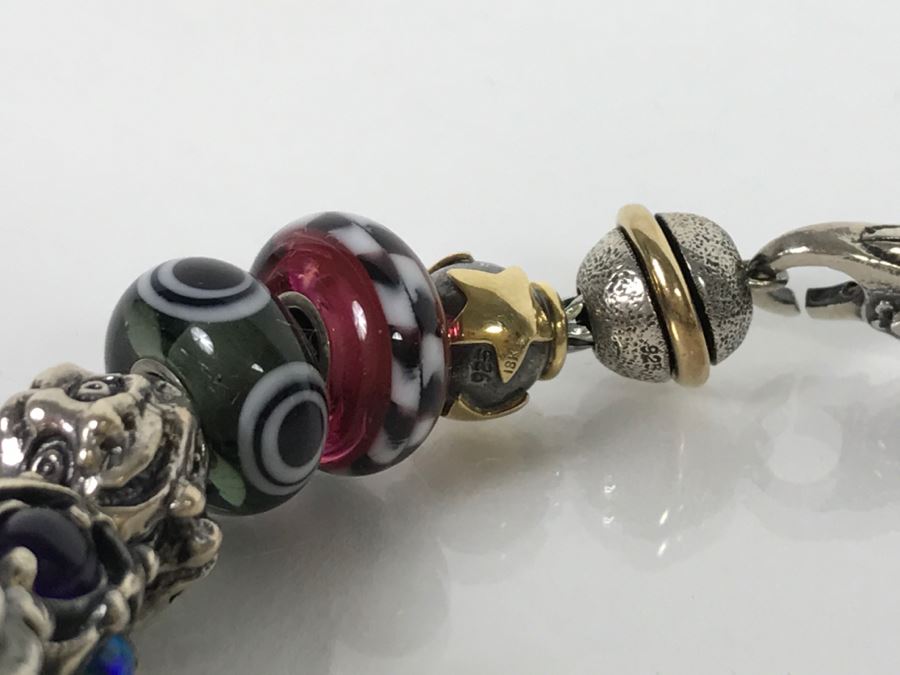 Sterling Silver Charm Bracelet 82.1g [Photo 9]