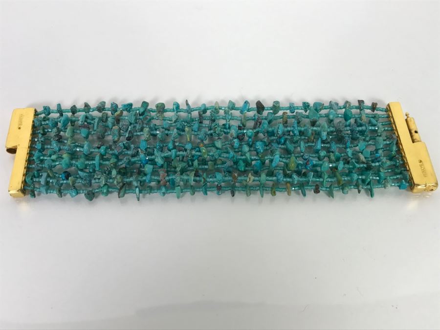 José And Maria Barrera Turquoise Multistrand Bracelet [Photo 2]