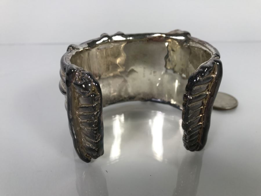 Signed Chunky Sterling Silver Bracelet 70.3g [Photo 5]