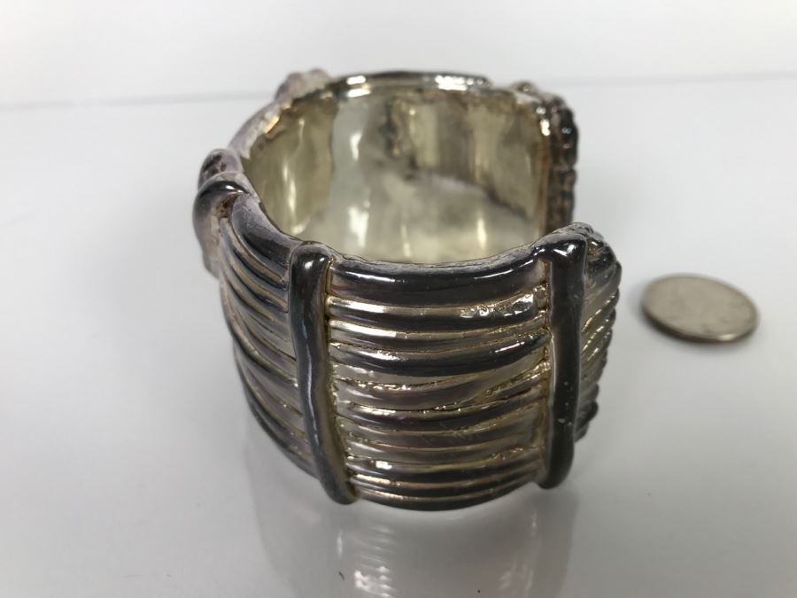 Signed Chunky Sterling Silver Bracelet 70.3g [Photo 4]