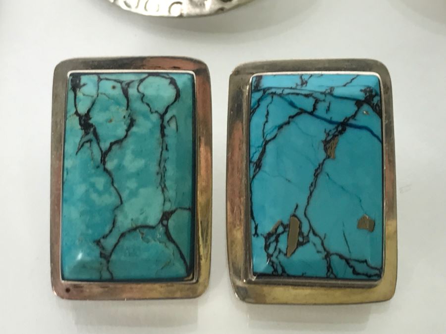 Collection Of (6) Pairs Of Sterling Silver Earrings 119.9g [Photo 3]