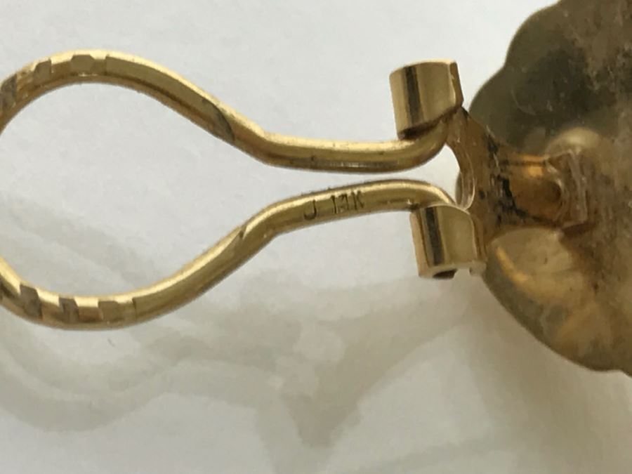 Pair Of 14K Gold Earrings 3.9g Gold Weight [Photo 7]