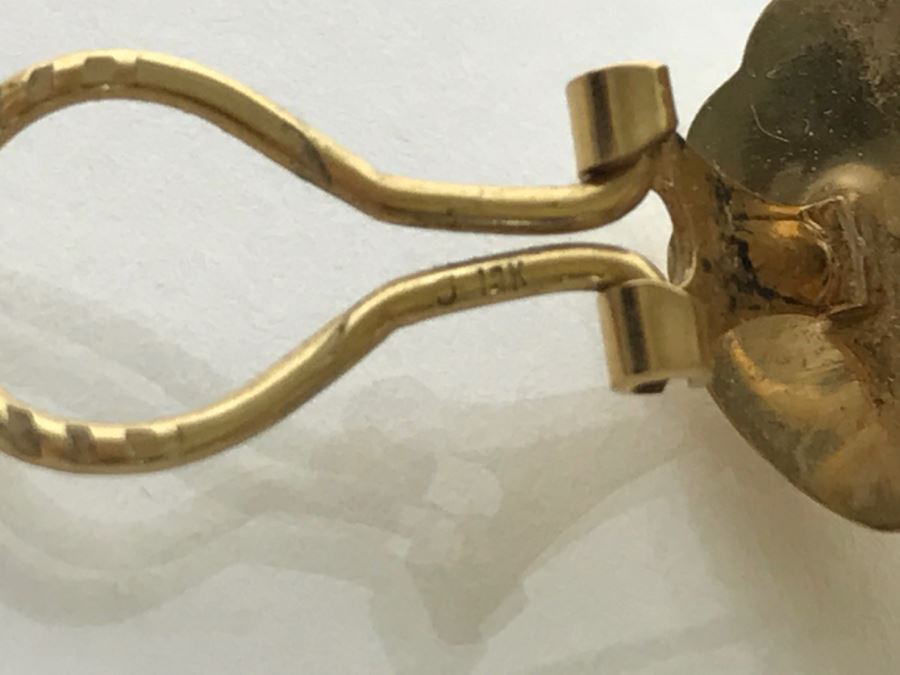 Pair Of 14K Gold Earrings 3.9g Gold Weight [Photo 6]