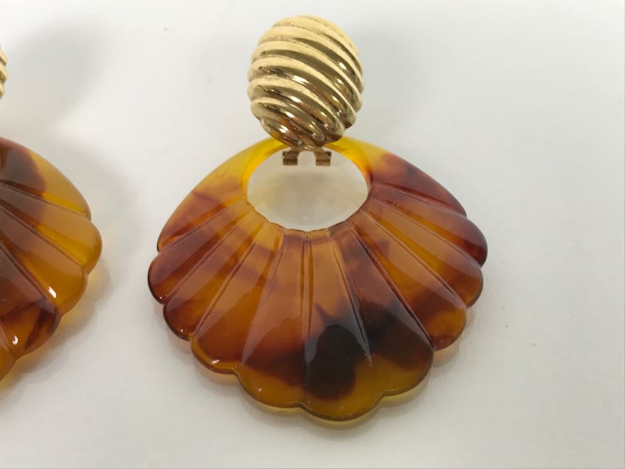 Pair Of 14K Gold Earrings 3.9g Gold Weight [Photo 2]