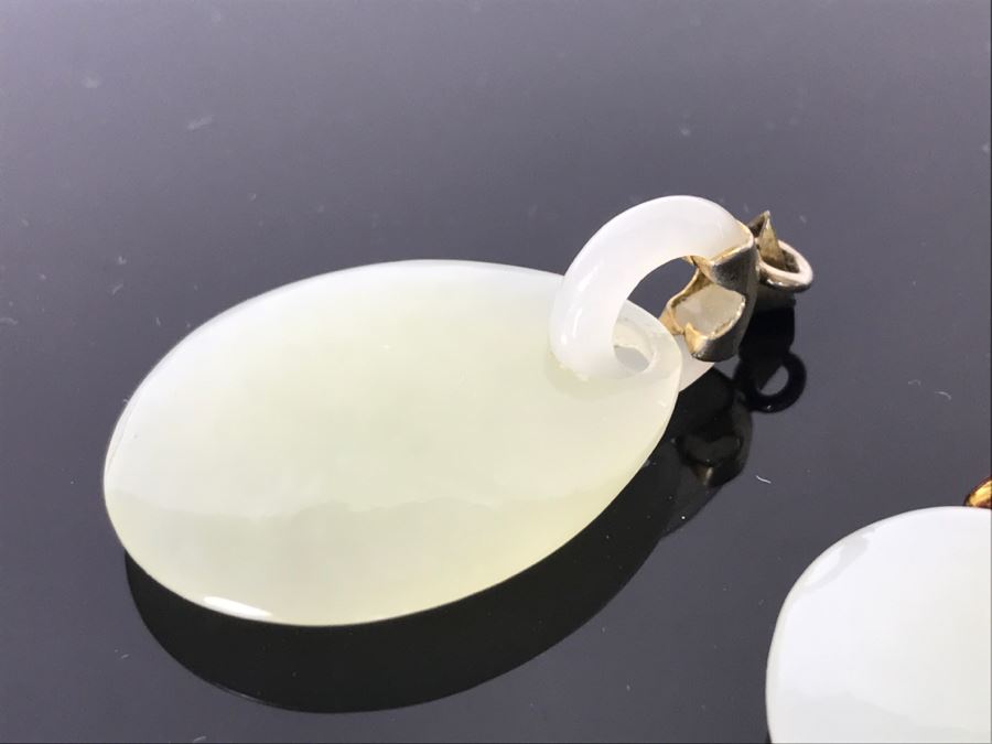 Pair Of Jade Stone Pendants [Photo 6]