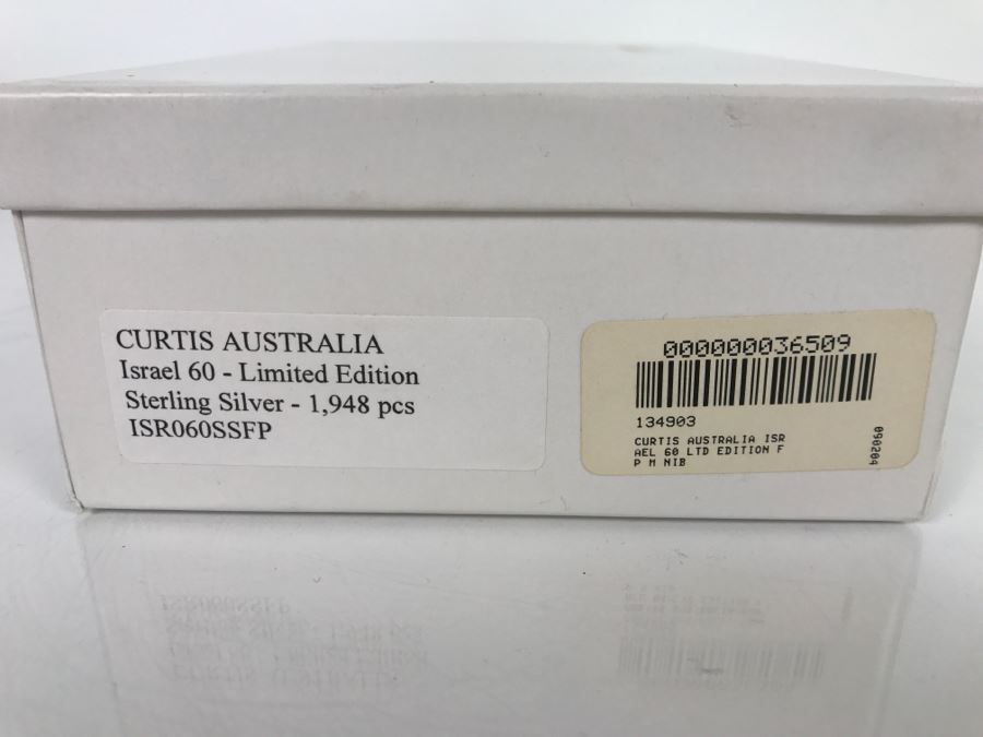 CURTIS Australia Limited Edition Ballpoint Pen The State Of Israel 1948-2008 Sterling Silver 402 of 1,948 With 14K Nib [Photo 24]