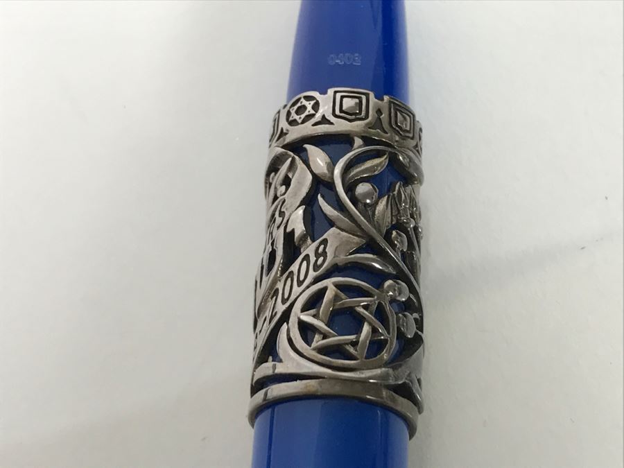 CURTIS Australia Limited Edition Ballpoint Pen The State Of Israel 1948-2008 Sterling Silver 402 of 1,948 With 14K Nib [Photo 16]