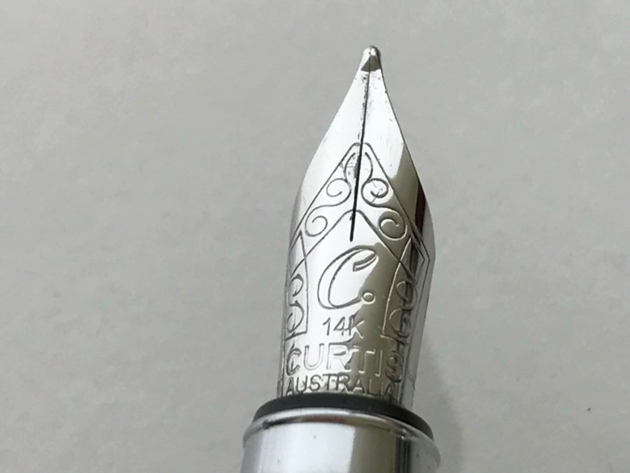 CURTIS Australia Limited Edition Ballpoint Pen The State Of Israel 1948-2008 Sterling Silver 402 of 1,948 With 14K Nib [Photo 14]