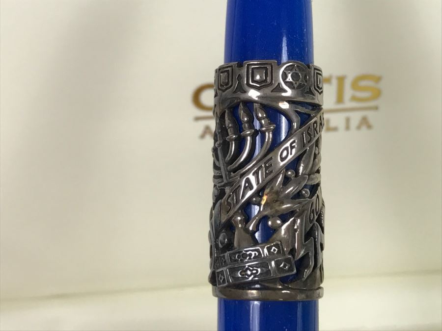 CURTIS Australia Limited Edition Ballpoint Pen The State Of Israel 1948-2008 Sterling Silver 402 of 1,948 With 14K Nib [Photo 7]