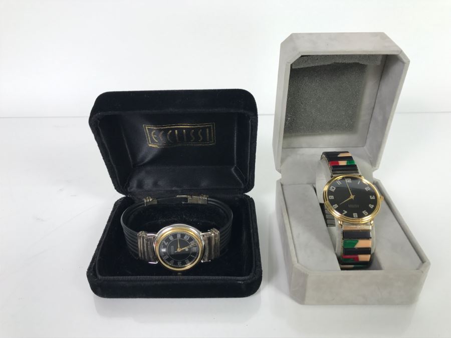 Pair Of ECCLISSI Ladies Watches With Cases [Photo 1]