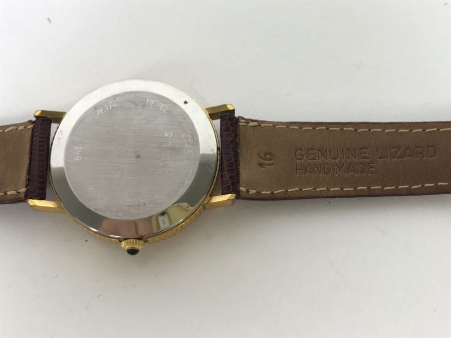 ELGIN Mickey Mouse Gold Tone Character Watch Walt Disney Productions [Photo 7]