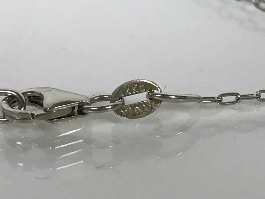 14K White Gold Necklace 1.3g [Photo 4]
