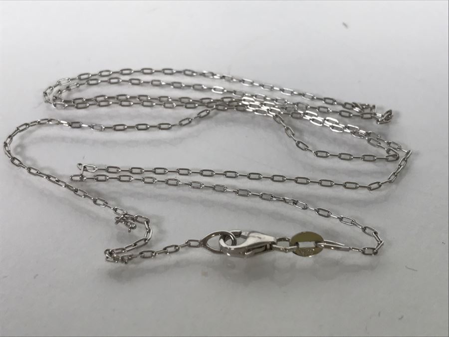 14K White Gold Necklace 1.3g [Photo 3]