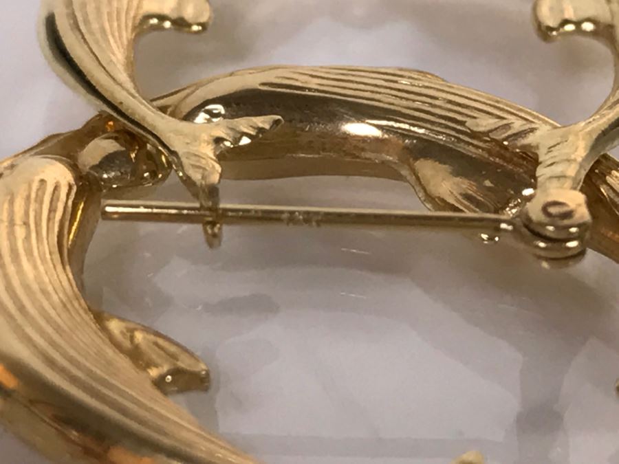 14K Yellow Gold Dolphin Earrings 2.7g [Photo 8]