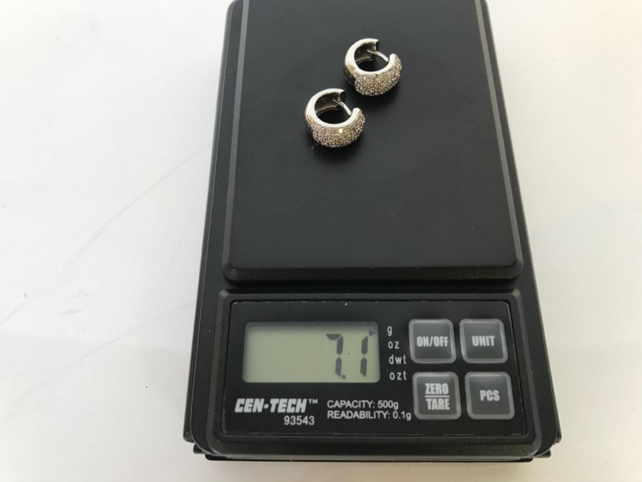 14K White Gold Earrings 7.1g [Photo 9]