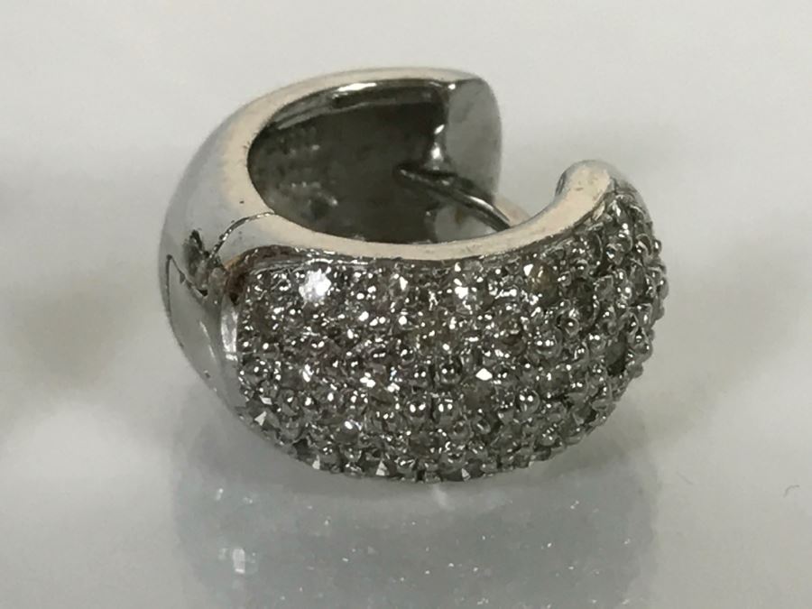 14K White Gold Earrings 7.1g [Photo 2]