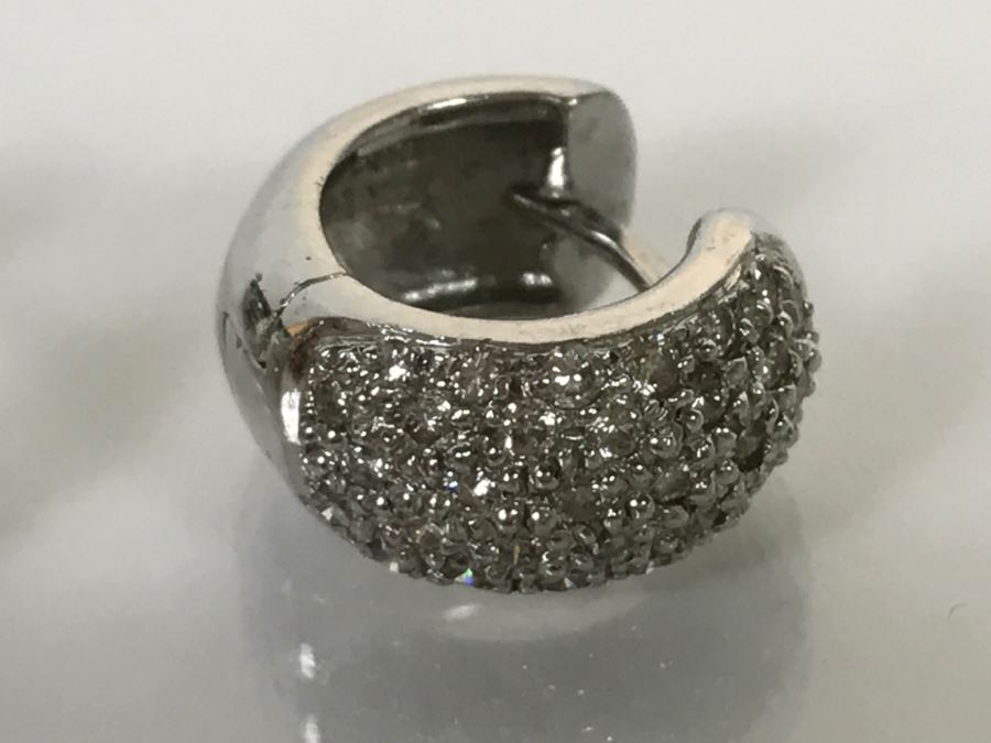 14K White Gold Earrings 7.1g [Photo 3]