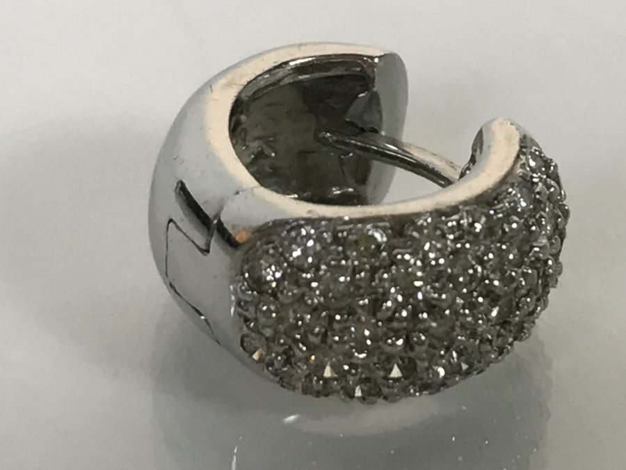 14K White Gold Earrings 7.1g [Photo 8]