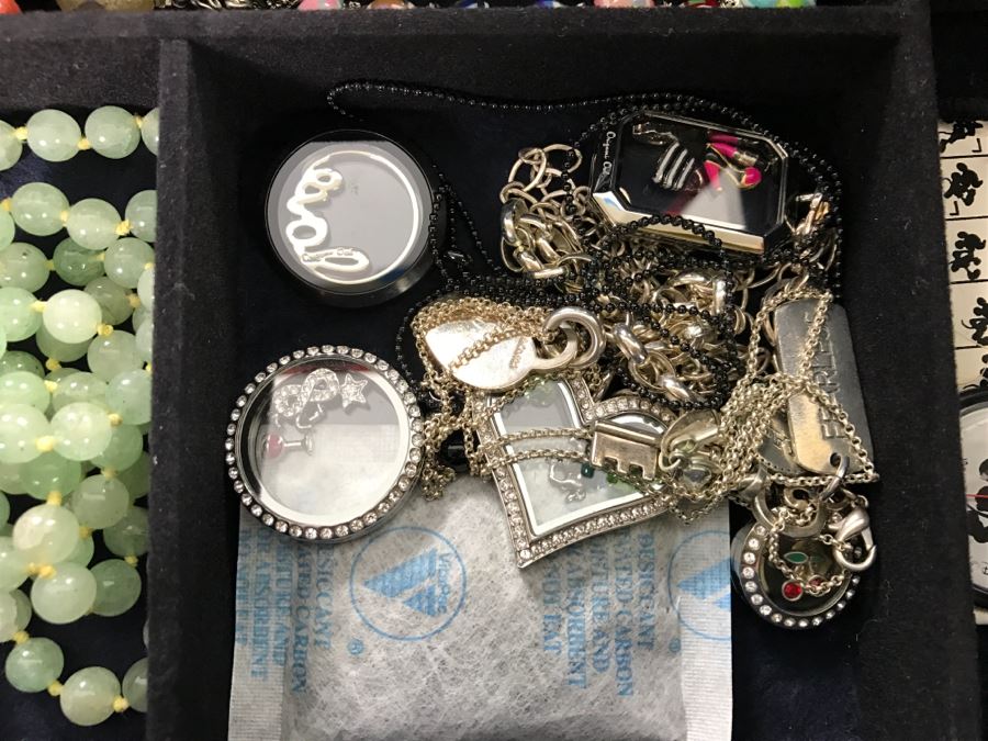 Jewelry Box Filled With Various Jewelry Including Sterling Silver Items - See All Photos [Photo 21]