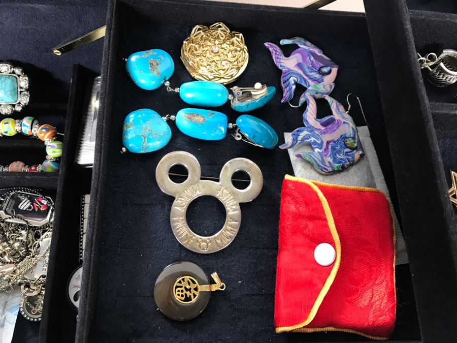 Jewelry Box Filled With Various Jewelry Including Sterling Silver Items - See All Photos [Photo 9]