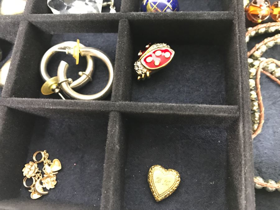 Jewelry Box Filled With Various Jewelry Including Sterling Silver Items - See All Photos [Photo 13]