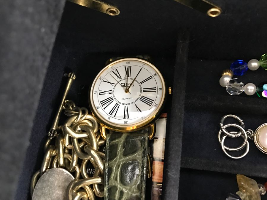 Jewelry Box Filled With Various Jewelry Including Sterling Silver Items - See All Photos [Photo 25]