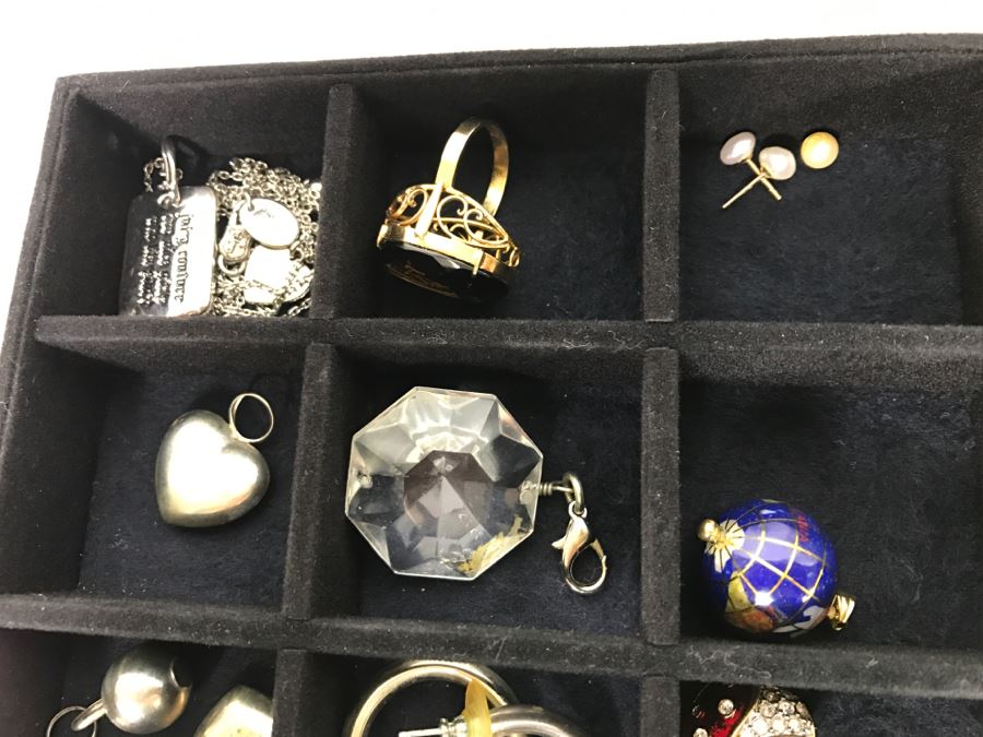 Jewelry Box Filled With Various Jewelry Including Sterling Silver Items - See All Photos [Photo 14]
