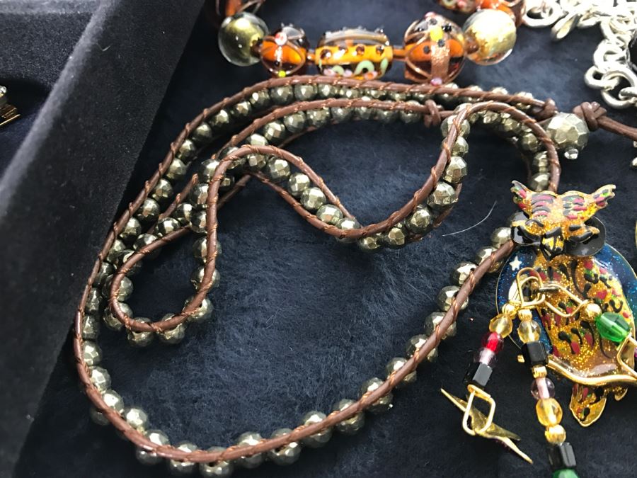 Jewelry Box Filled With Various Jewelry Including Sterling Silver Items - See All Photos [Photo 27]