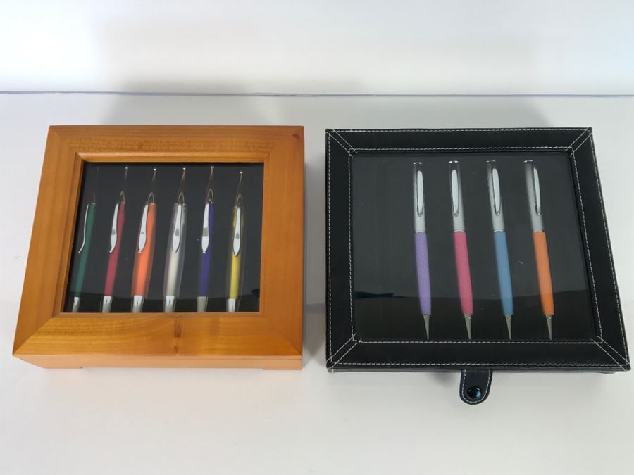 Various Ballpoint Pens With Storage Display Cases [Photo 2]