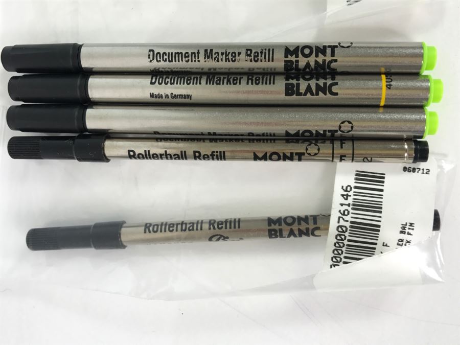 Various Mont Blanc Pen Refills Including Rollerball And Document Marker Refill [Photo 4]