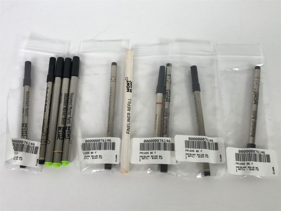 Various Mont Blanc Pen Refills Including Rollerball And Document Marker Refill [Photo 1]