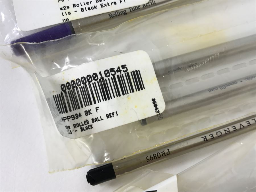 Various LEVENGER Pen Refills Including Rollerball And Ink Cartridges