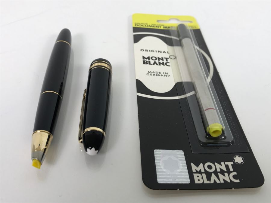 Mont Blanc Meisterstuck No 166 Document Marker With Yellow Document Marker Refill [Photo 6]